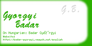 gyorgyi badar business card